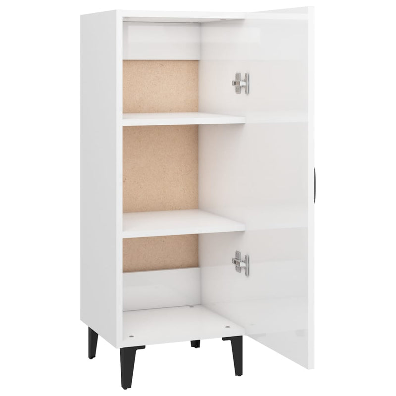 vidaXL magasfényű fehér szerelt fa tálalószekrény 34,5 x 34 x 90 cm