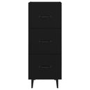 vidaXL fekete szerelt fa tálalóasztal 34,5 x 34 x 90 cm