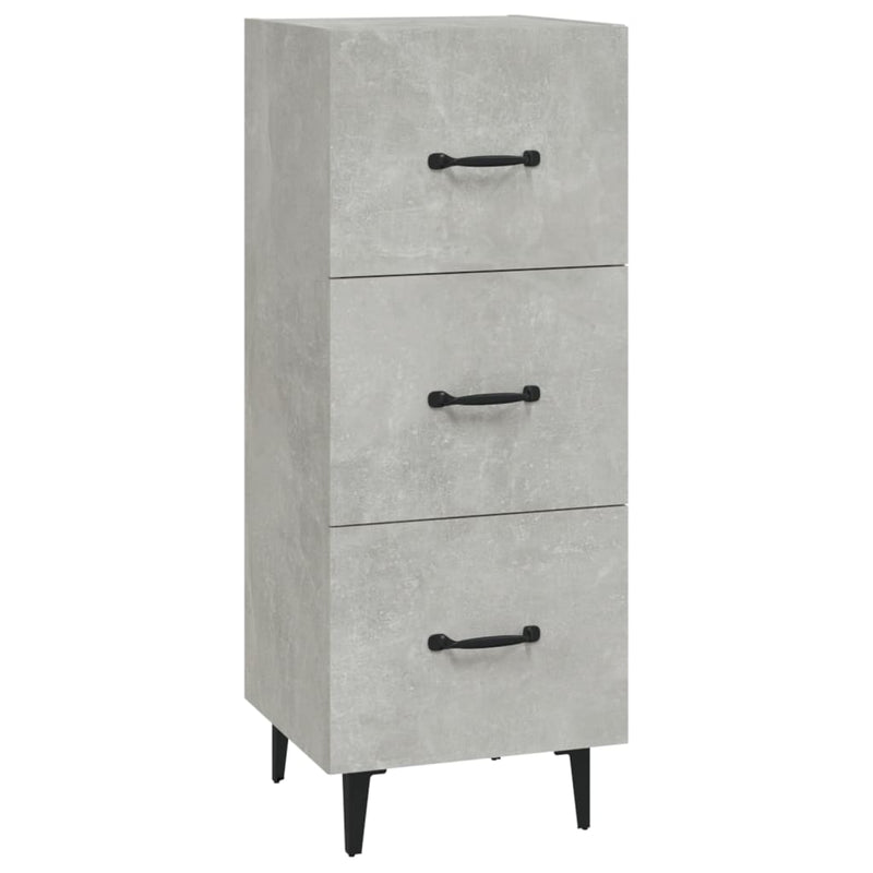 vidaXL betonszürke szerelt fa tálalószekrény 34,5 x 34 x 90 cm