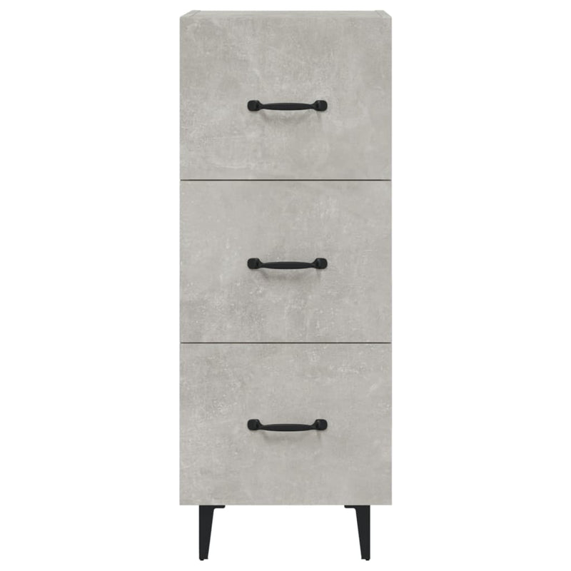 vidaXL betonszürke szerelt fa tálalószekrény 34,5 x 34 x 90 cm