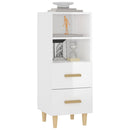 vidaXL magasfényű fehér szerelt fa tálalószekrény 34,5 x 34 x 90 cm