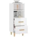 vidaXL magasfényű fehér szerelt fa tálalószekrény 34,5 x 34 x 90 cm