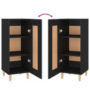 vidaXL fekete szerelt fa tálalóasztal 34,5 x 34 x 90 cm