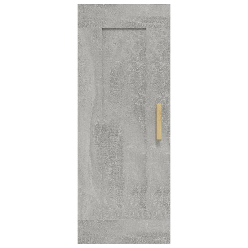 vidaXL betonszürke szerelt fa faliszekrény 35 x 34 x 90 cm