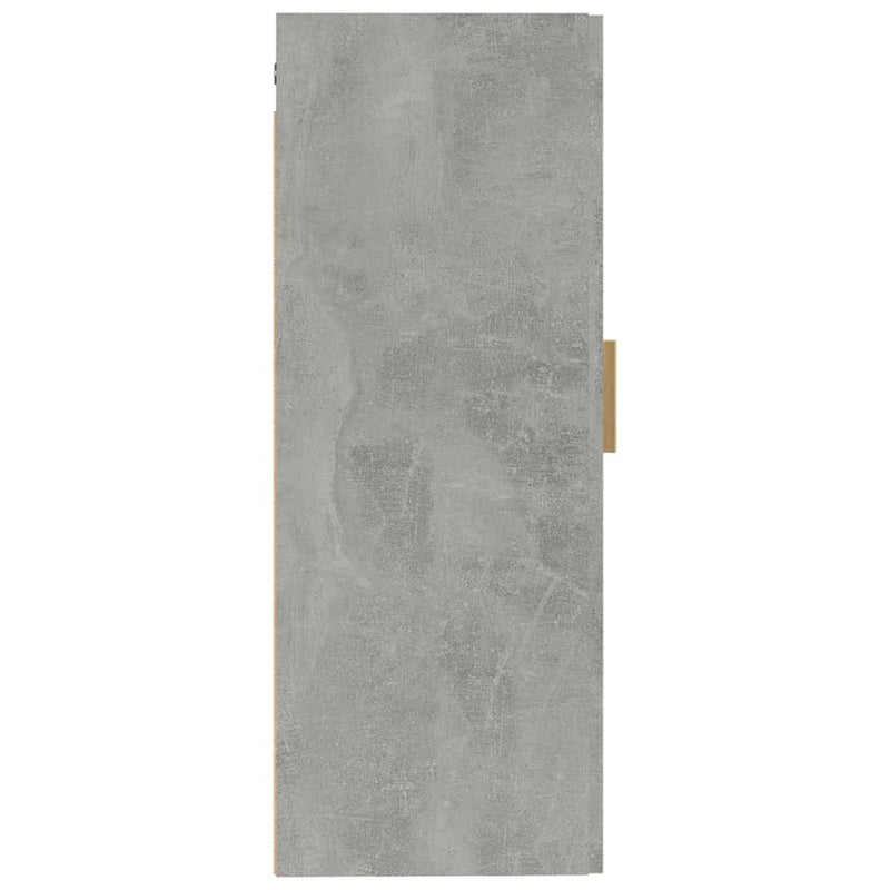 vidaXL betonszürke szerelt fa faliszekrény 35 x 34 x 90 cm