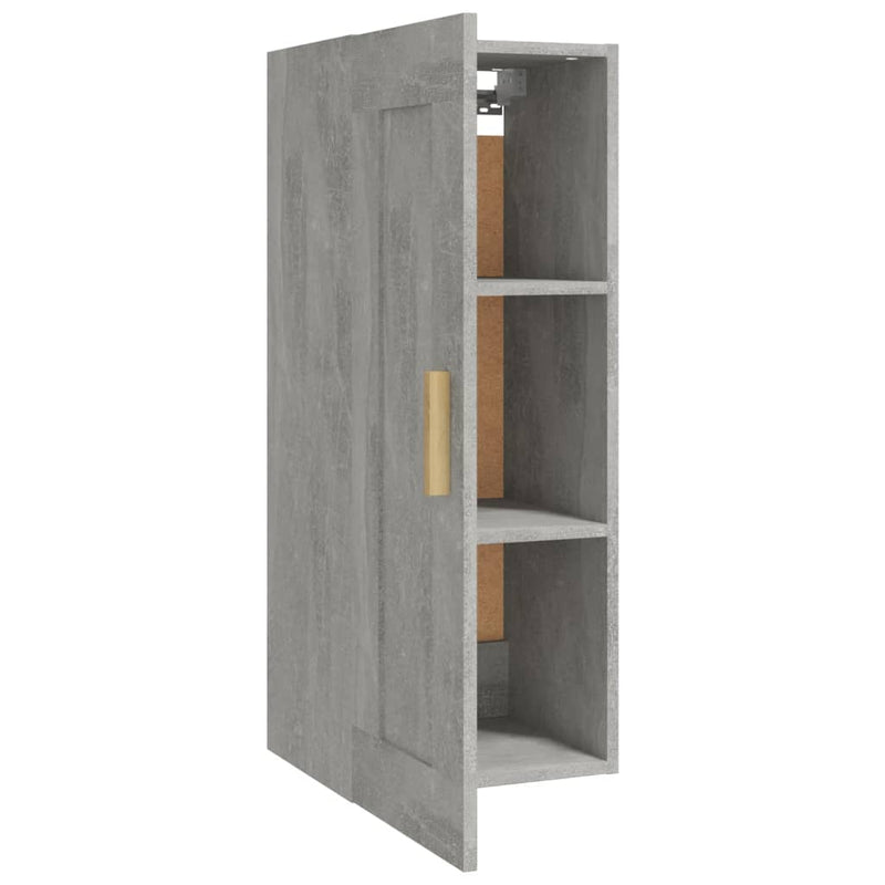 vidaXL betonszürke szerelt fa faliszekrény 35 x 34 x 90 cm