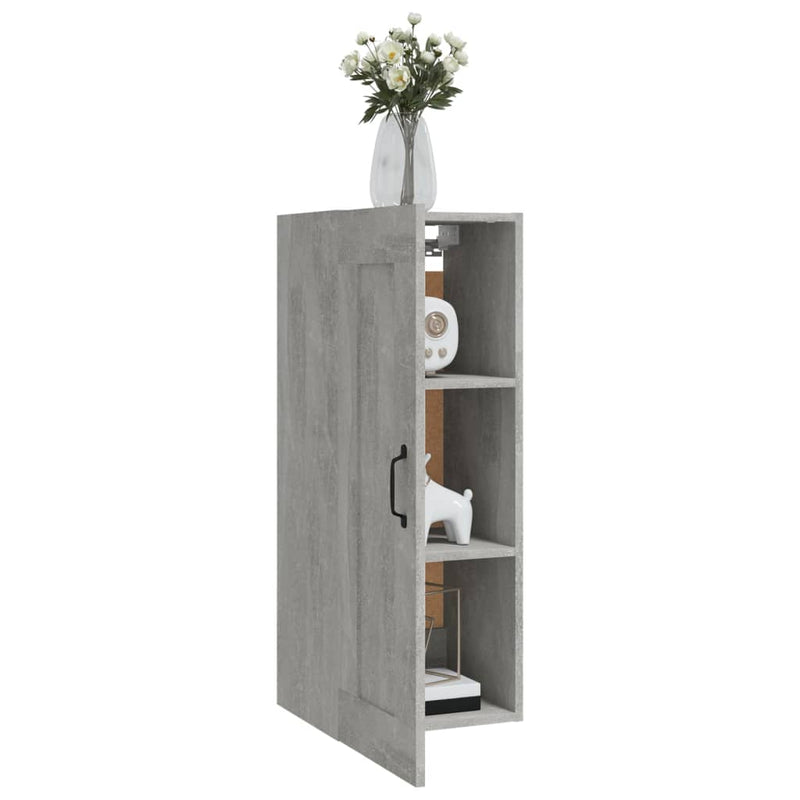 vidaXL betonszürke szerelt fa függőszekrény 35 x 34 x 90 cm