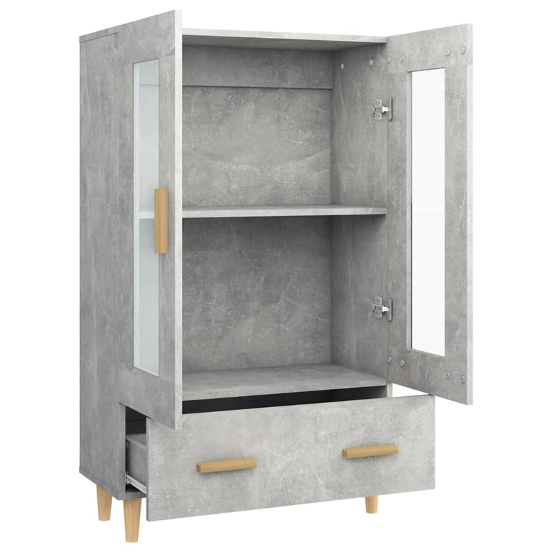 vidaXL betonszürke szerelt fa magasszekrény 70 x 31 x 115 cm