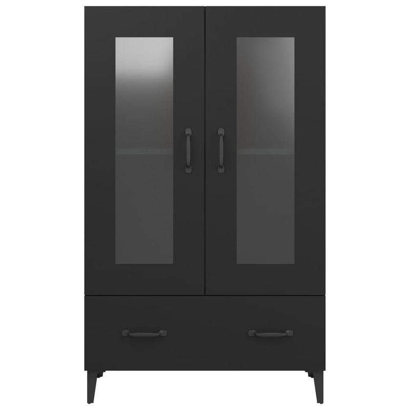 vidaXL fekete szerelt fa magasszekrény 70 x 31 x 115 cm