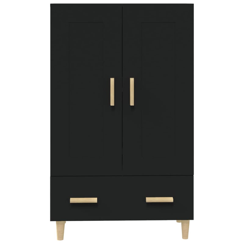 vidaXL fekete szerelt fa magasszekrény 70 x 31 x 115 cm