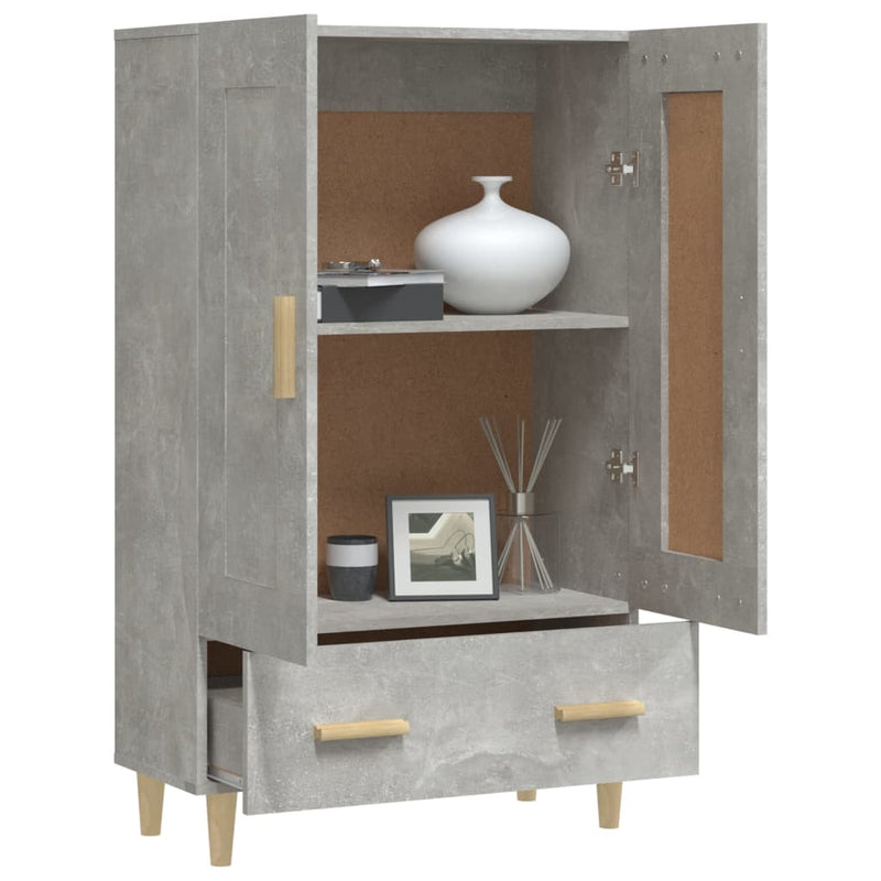 vidaXL betonszürke szerelt fa magasszekrény 70 x 31 x 115 cm