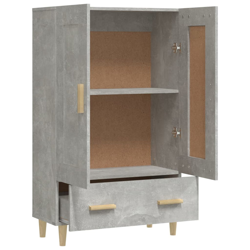 vidaXL betonszürke szerelt fa magasszekrény 70 x 31 x 115 cm