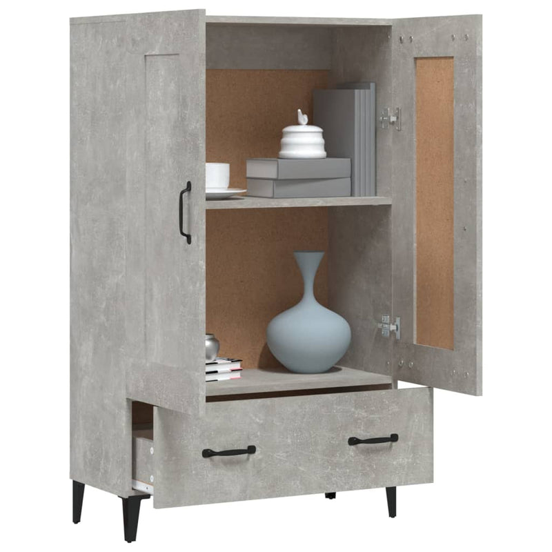 vidaXL betonszürke szerelt fa magasszekrény 70 x 31 x 115 cm