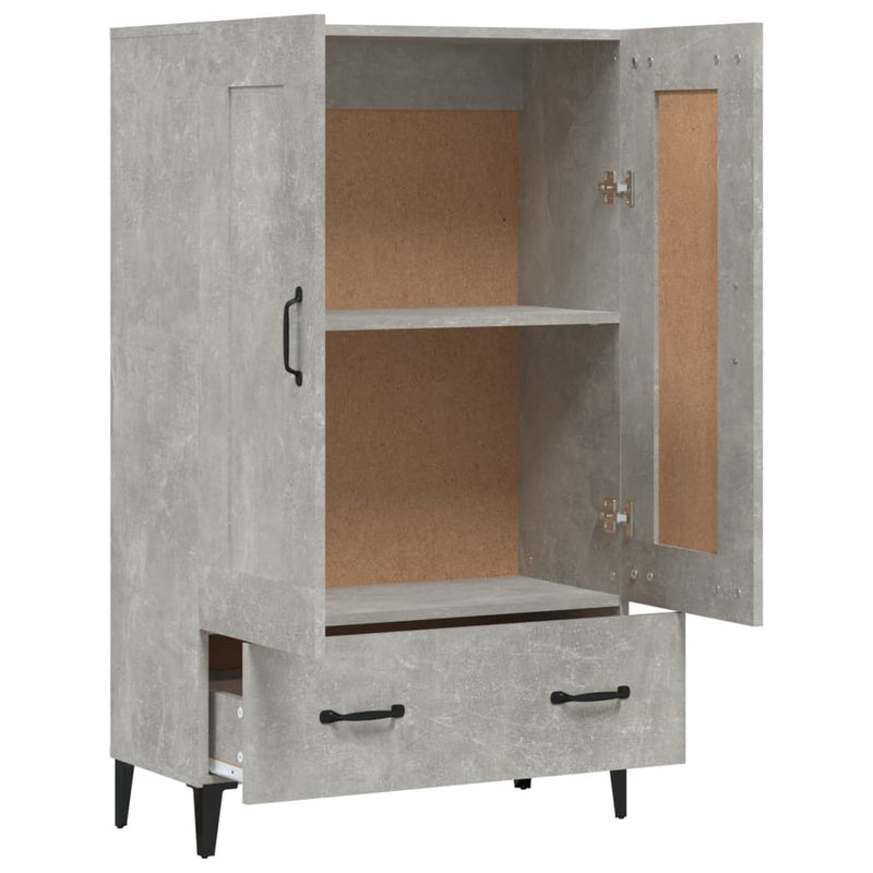vidaXL betonszürke szerelt fa magasszekrény 70 x 31 x 115 cm