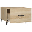 vidaXL sonoma tölgy színű dohányzóasztal fémlábakkal 50 x 50 x 40 cm