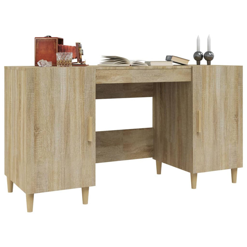 vidaXL sonoma tölgy színű szerelt fa íróasztal 140 x 50 x 75 cm
