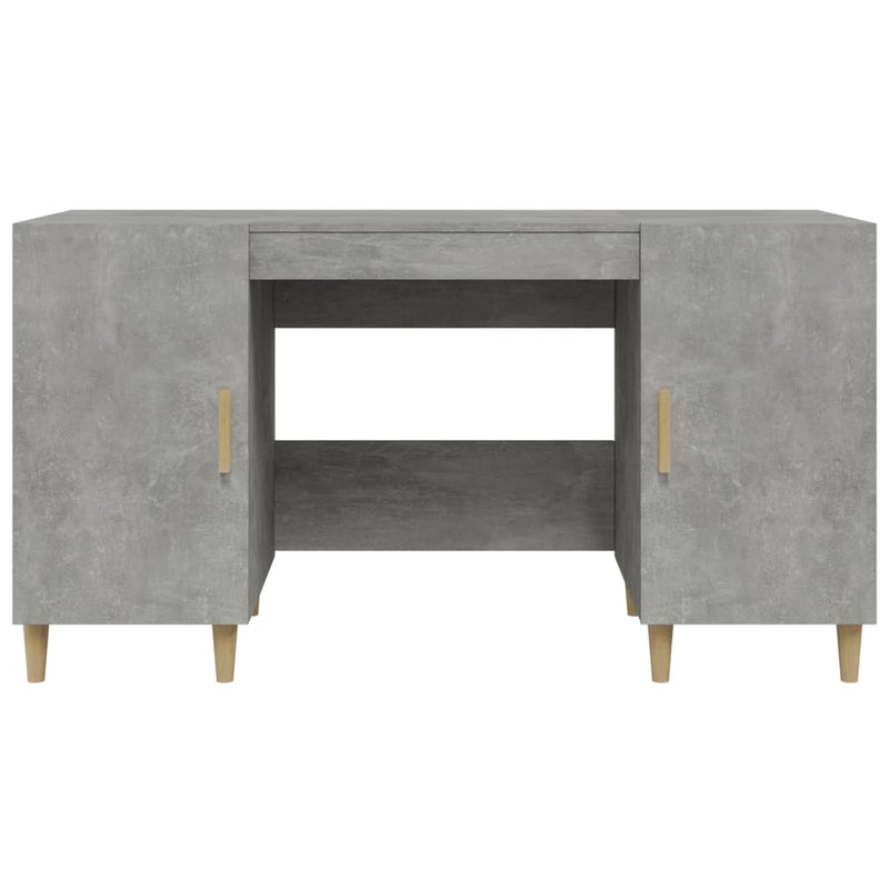 vidaXL betonszürke szerelt fa íróasztal 140 x 50 x 75 cm