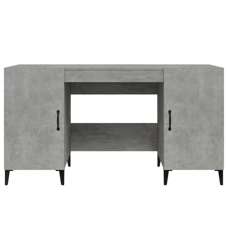 vidaXL betonszürke szerelt fa íróasztal 140 x 50 x 75 cm