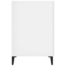 vidaXL magasfényű fehér színű szerelt fa íróasztal 140 x 50 x 75 cm