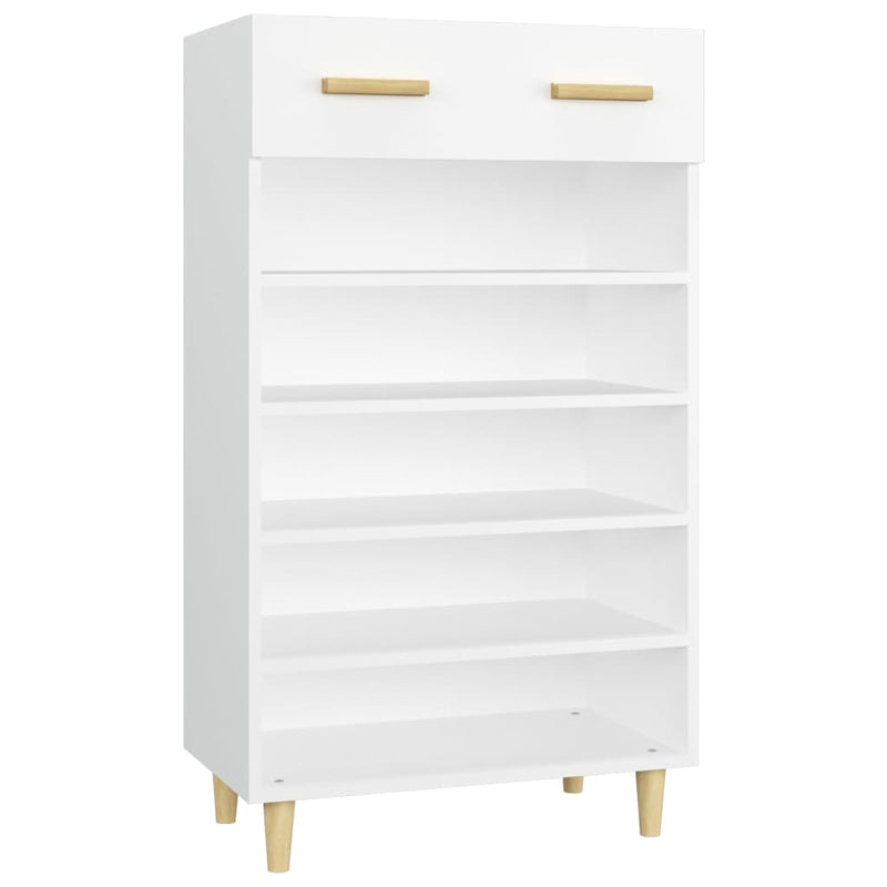 vidaXL fehér szerelt fa cipőszekrény 60 x 35 x 105 cm