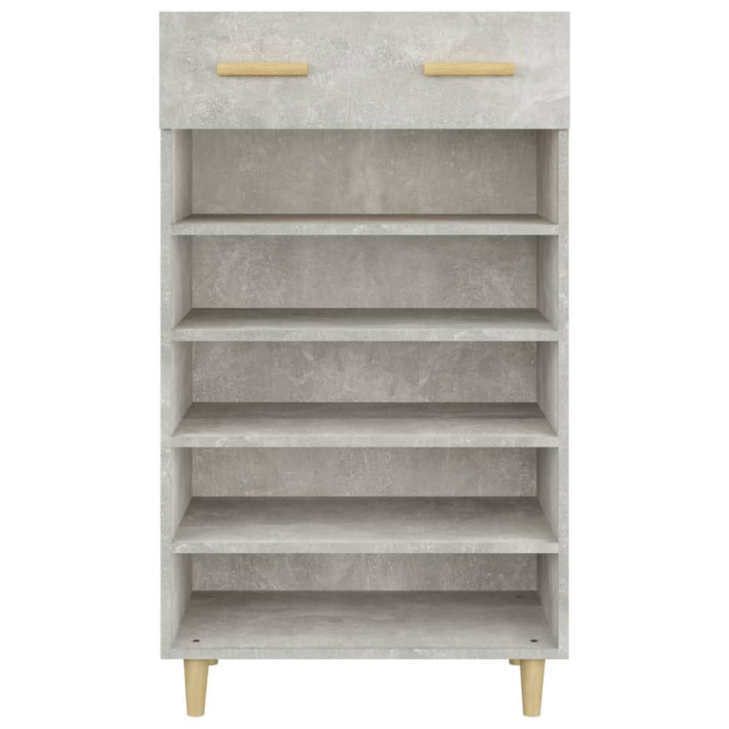 vidaXL betonszürke szerelt fa cipőszekrény 60 x 35 x 105 cm