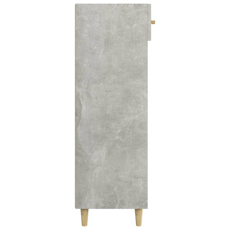 vidaXL betonszürke szerelt fa cipőszekrény 60 x 35 x 105 cm