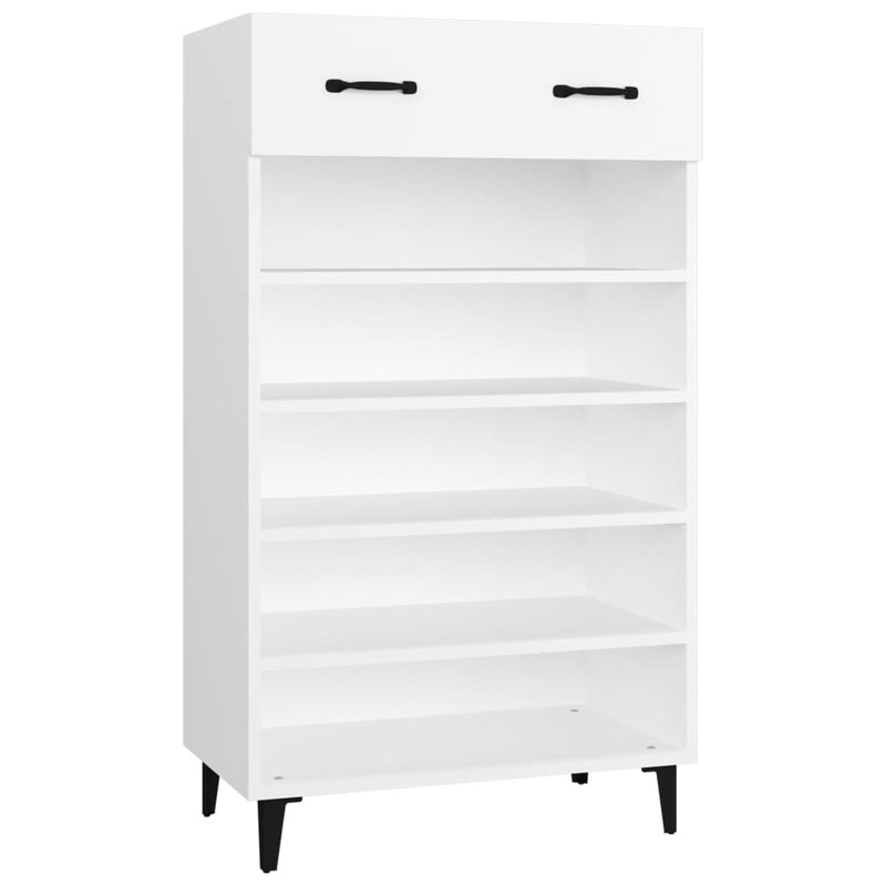 vidaXL fehér szerelt fa cipőszekrény 60 x 35 x 105 cm