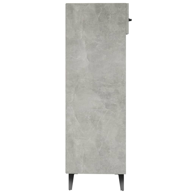 vidaXL betonszürke szerelt fa cipősszekrény 30 x 35 x 105 cm