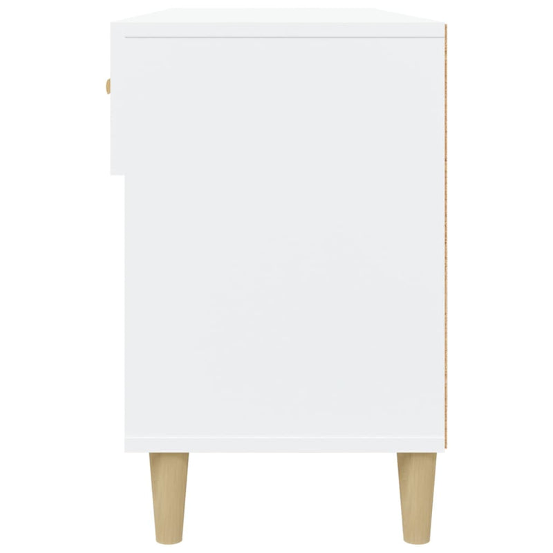 vidaXL fehér szerelt fa cipősszekrény 102 x 35 x 55 cm
