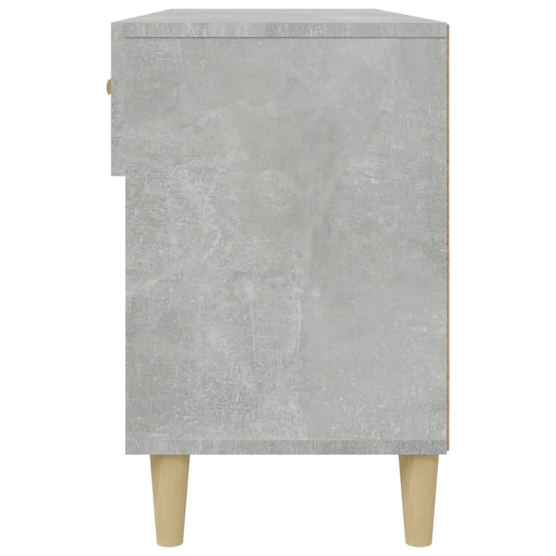vidaXL betonszürke szerelt fa cipőszekrény 102x35x55 cm