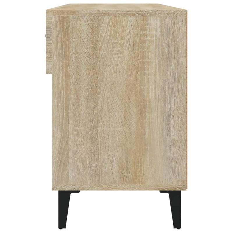 vidaXL sonoma-tölgyszínű szerelt fa cipőszekrény 102x35x55 cm