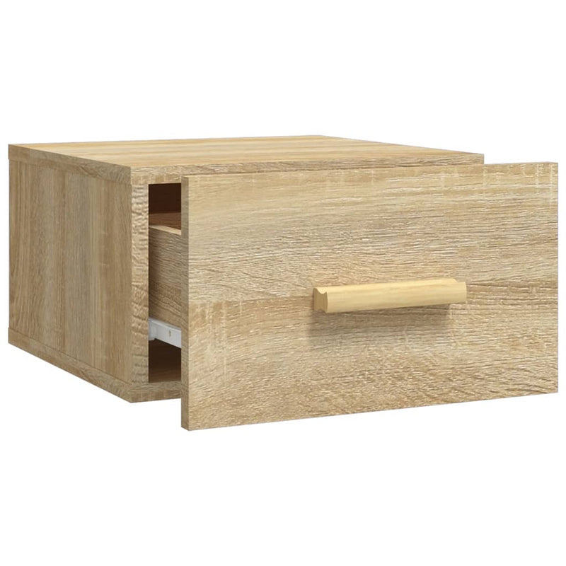 vidaXL sonoma tölgy színű falra szerelhető éjjeliszekrény 35x35x20 cm