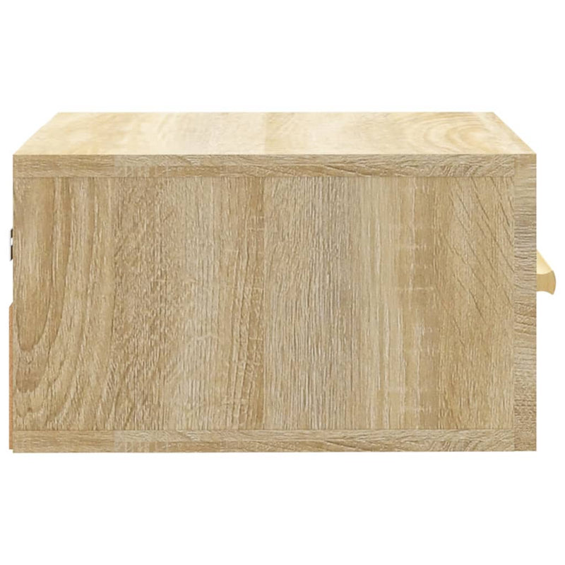 vidaXL sonoma tölgy színű falra szerelhető éjjeliszekrény 35x35x20 cm
