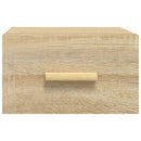 vidaXL 2 db sonoma tölgy falra szerelhető éjjeliszekrény 35x35x20 cm