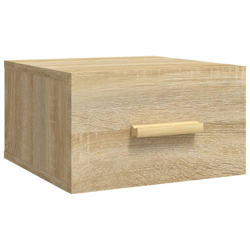 vidaXL 2 db sonoma tölgy falra szerelhető éjjeliszekrény 35x35x20 cm