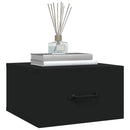 vidaXL 2 db fekete falra szerelhető éjjeliszekrény 35 x 35 x 20 cm