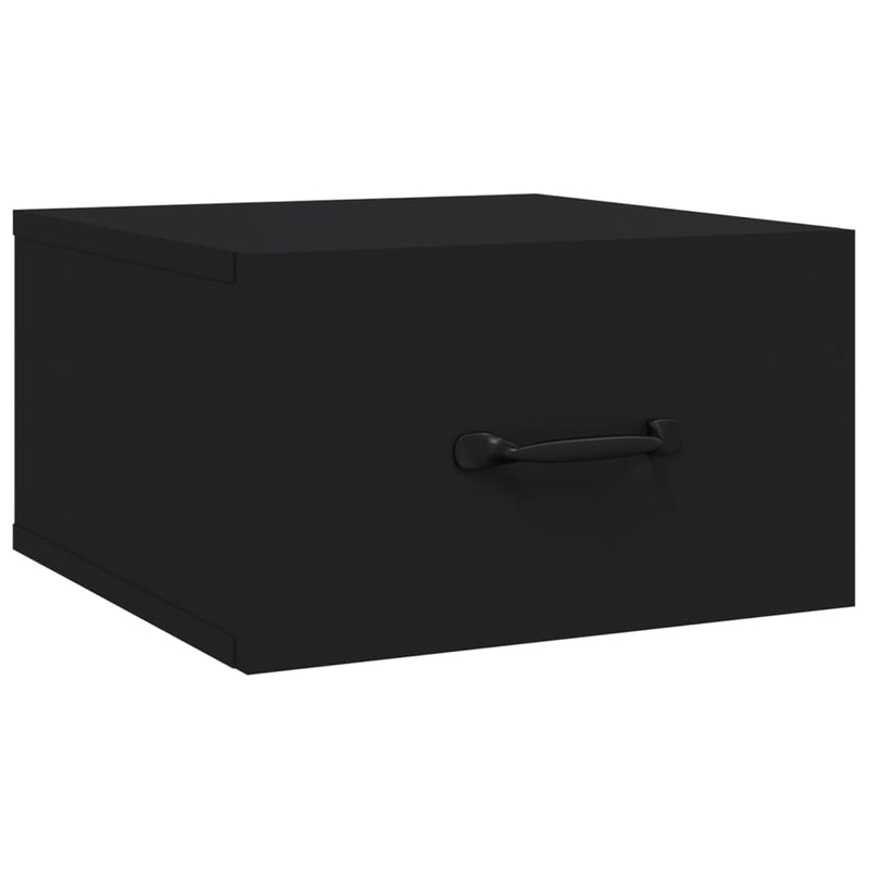 vidaXL 2 db fekete falra szerelhető éjjeliszekrény 35 x 35 x 20 cm