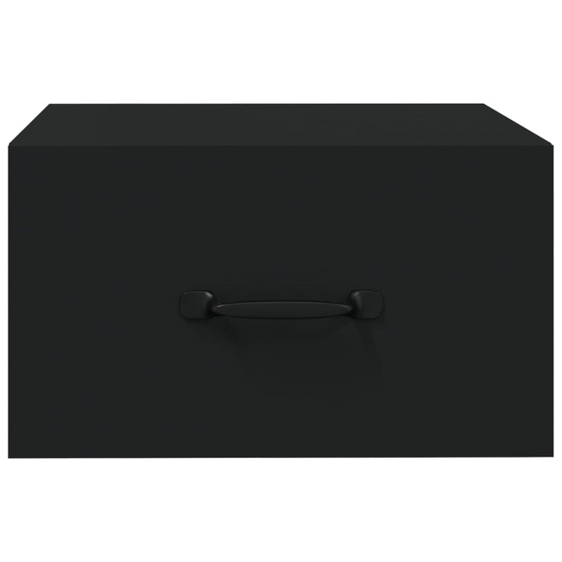 vidaXL 2 db fekete falra szerelhető éjjeliszekrény 35 x 35 x 20 cm