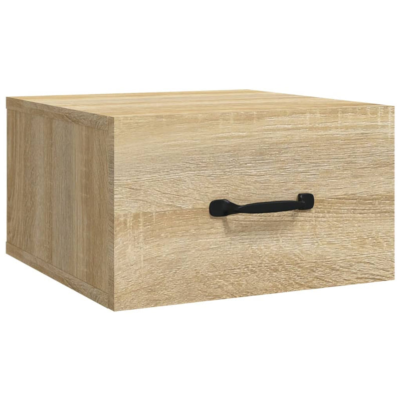 vidaXL 2 db sonoma tölgy falra szerelhető éjjeliszekrény 35x35x20 cm