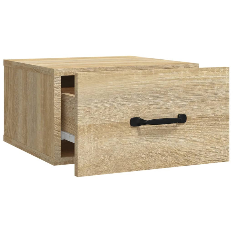 vidaXL 2 db sonoma tölgy falra szerelhető éjjeliszekrény 35x35x20 cm
