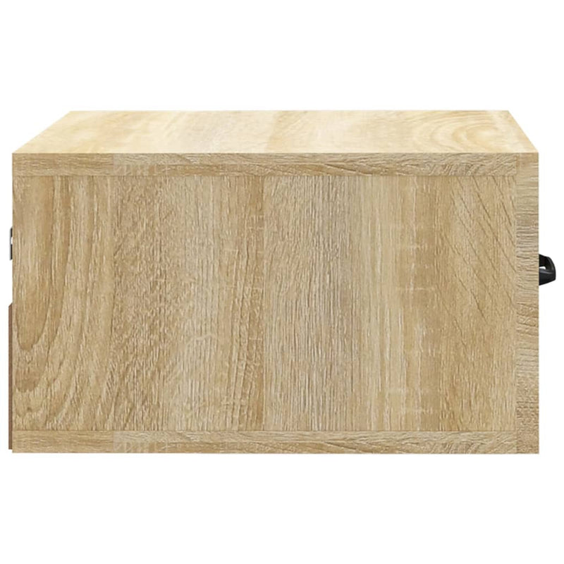 vidaXL 2 db sonoma tölgy falra szerelhető éjjeliszekrény 35x35x20 cm