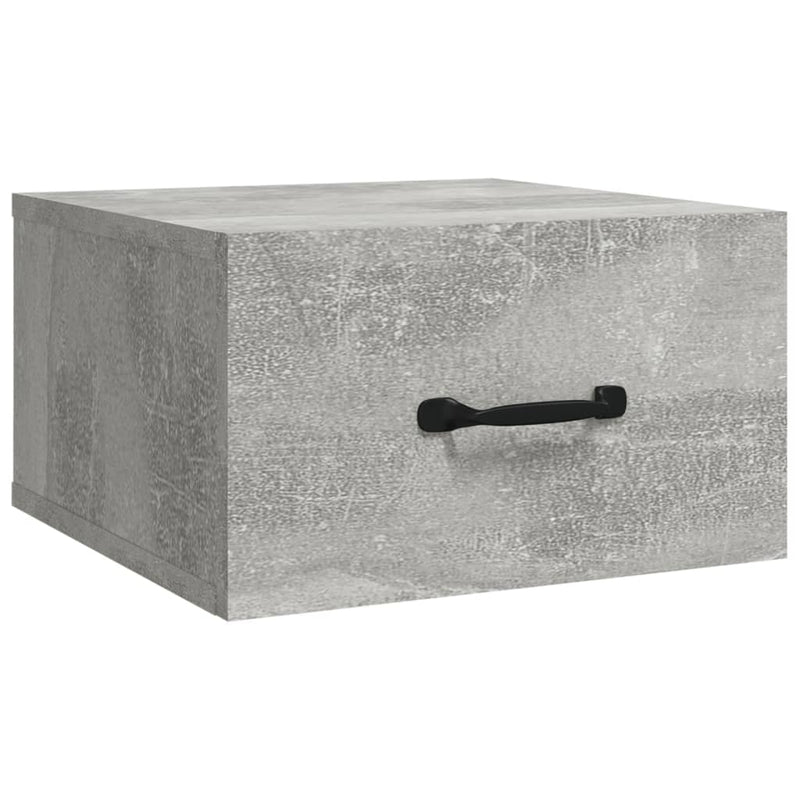 vidaXL 2 db betonszürke falra szerelhető éjjeliszekrény 35x35x20 cm