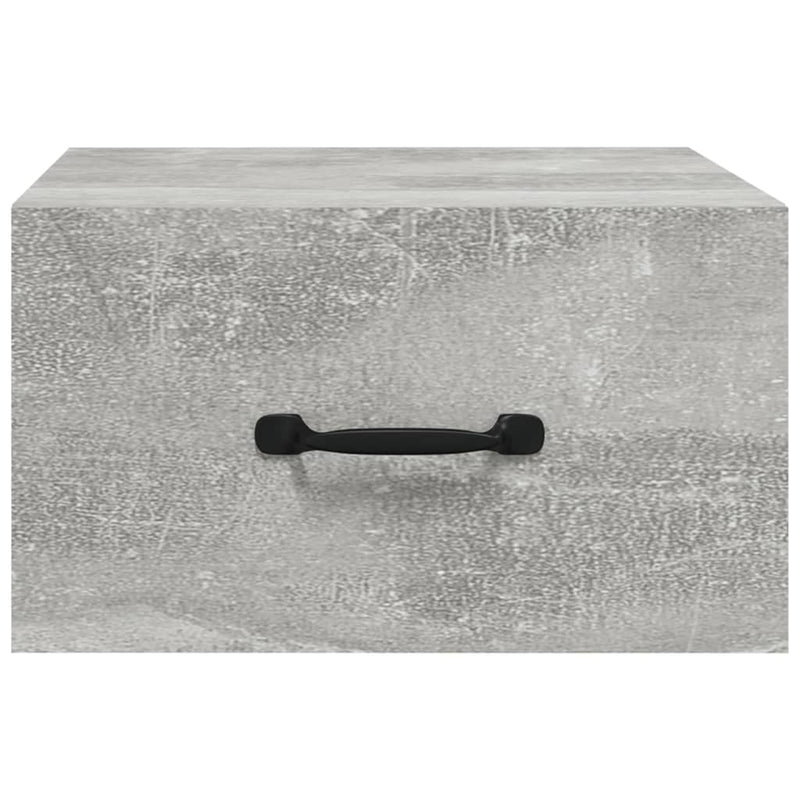 vidaXL 2 db betonszürke falra szerelhető éjjeliszekrény 35x35x20 cm