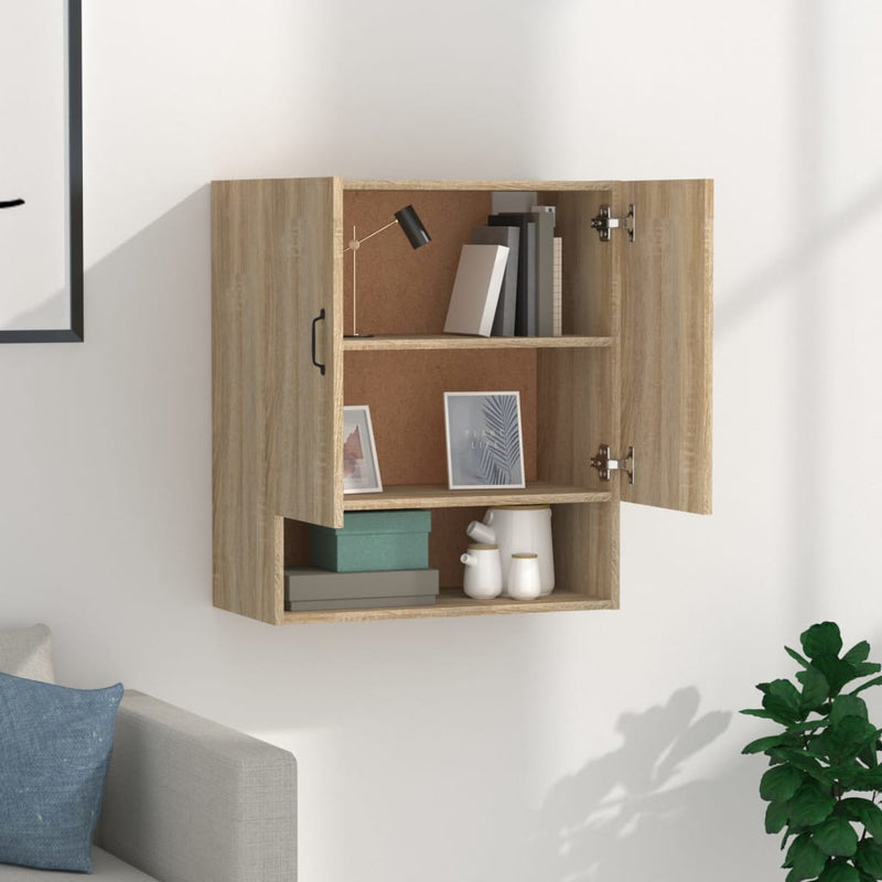 vidaXL sonoma tölgy színű szerelt fa faliszekrény 60 x 31 x 70 cm