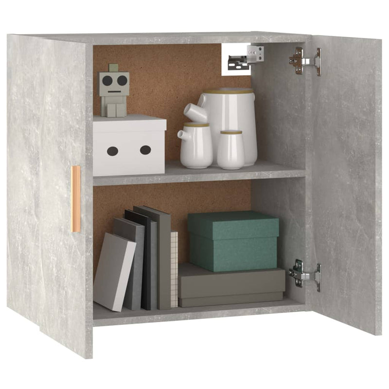 vidaXL betonszürke szerelt fa faliszekrény 60 x 30 x 60 cm