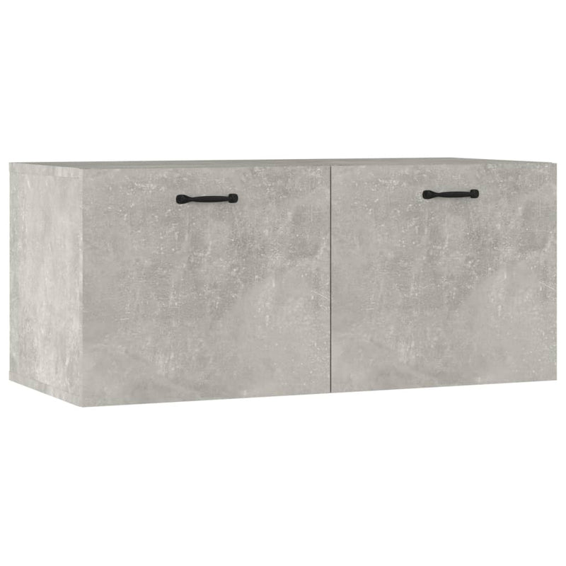 vidaXL betonszürke szerelt fa faliszekrény 80 x 36,5 x 35 cm
