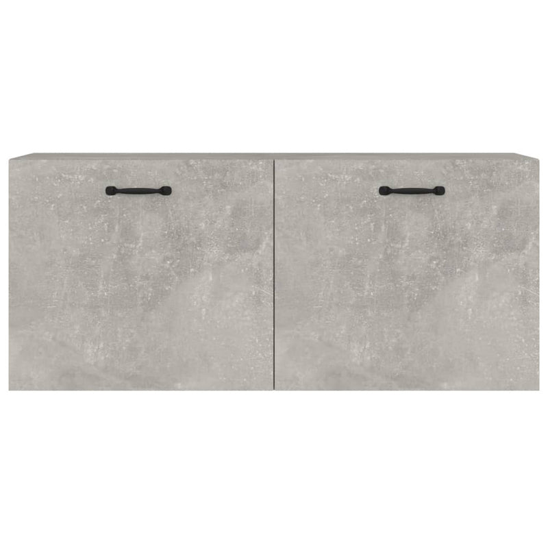 vidaXL betonszürke szerelt fa faliszekrény 80 x 36,5 x 35 cm