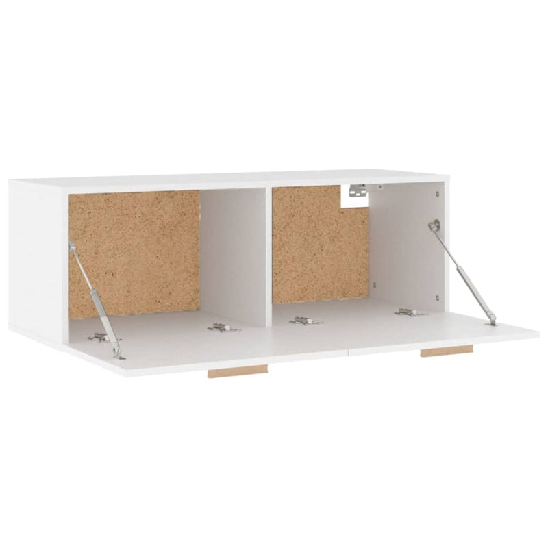 vidaXL fehér szerelt fa faliszekrény 100 x 36,5 x 35 cm