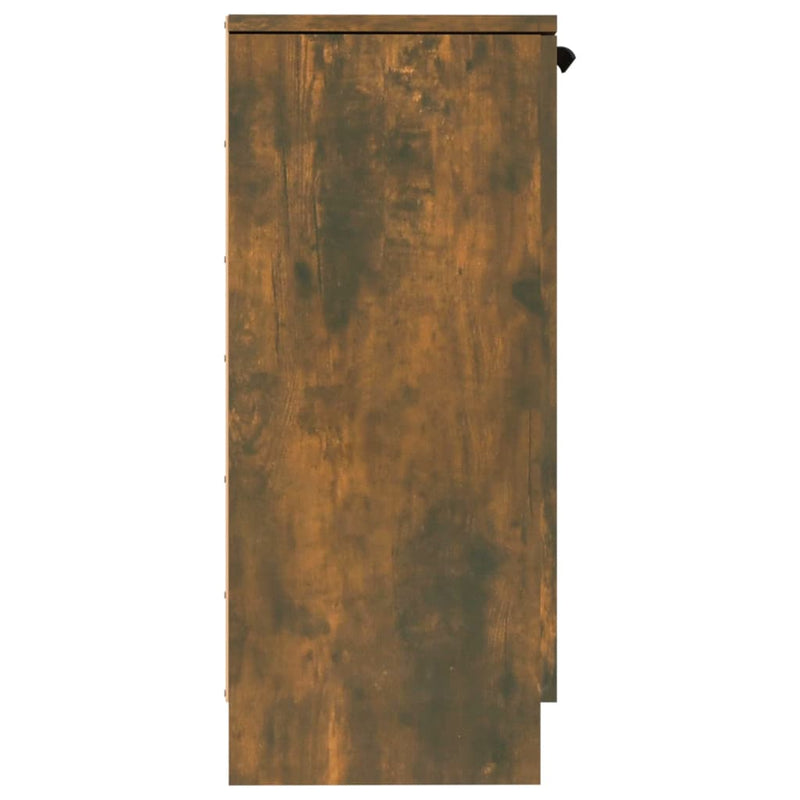vidaXL 2 db füstös tölgyszínű szerelt fa tálalószekrény 30x30x70 cm