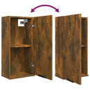 vidaXL füstös tölgy színű fali fürdőszobaszekrény 32 x 20 x 67 cm